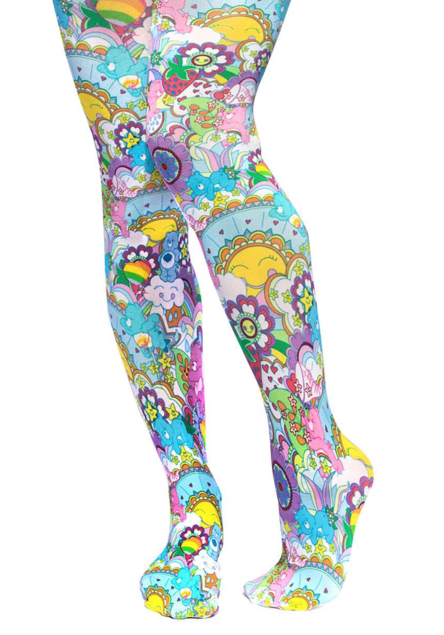 Care Bears Irregular Choice Pink/Multi Colored Tights