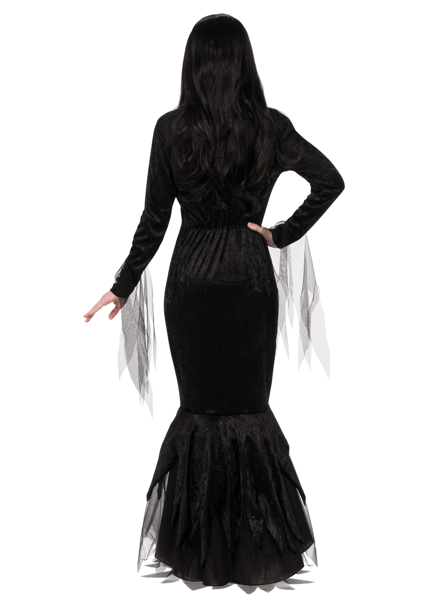 Women's Addams Family Morticia Fancy Dress Costume