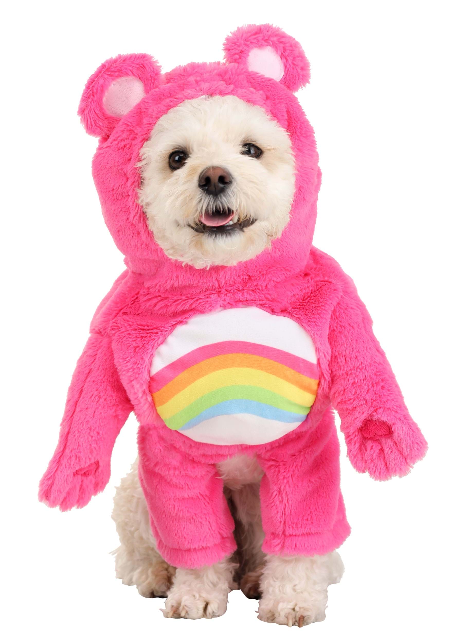 Photos - Fancy Dress FUN Costumes Care Bears Cheer Bear Dog  Costume Pink/White