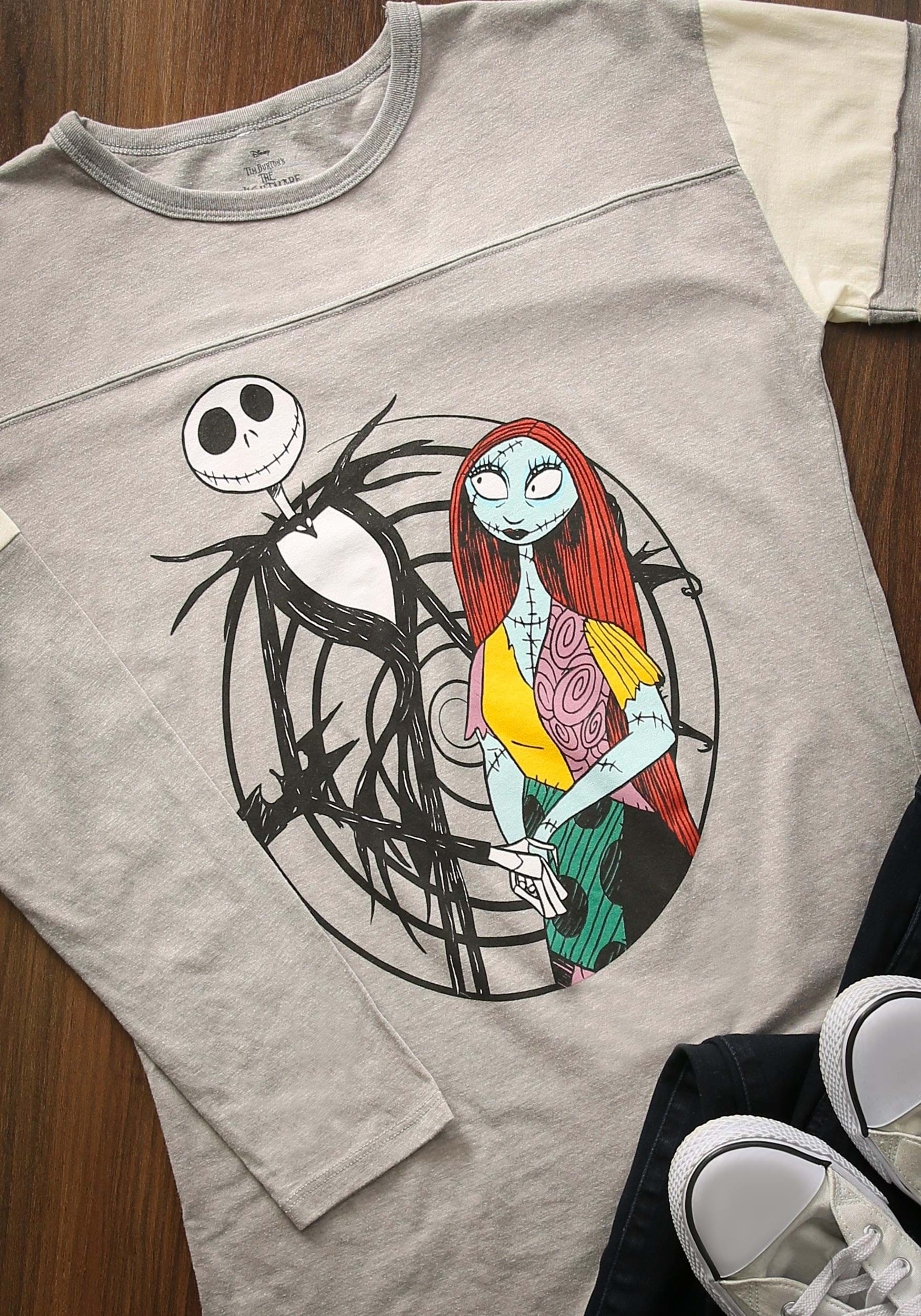 Nightmare Before Christmas Football Tee Womens