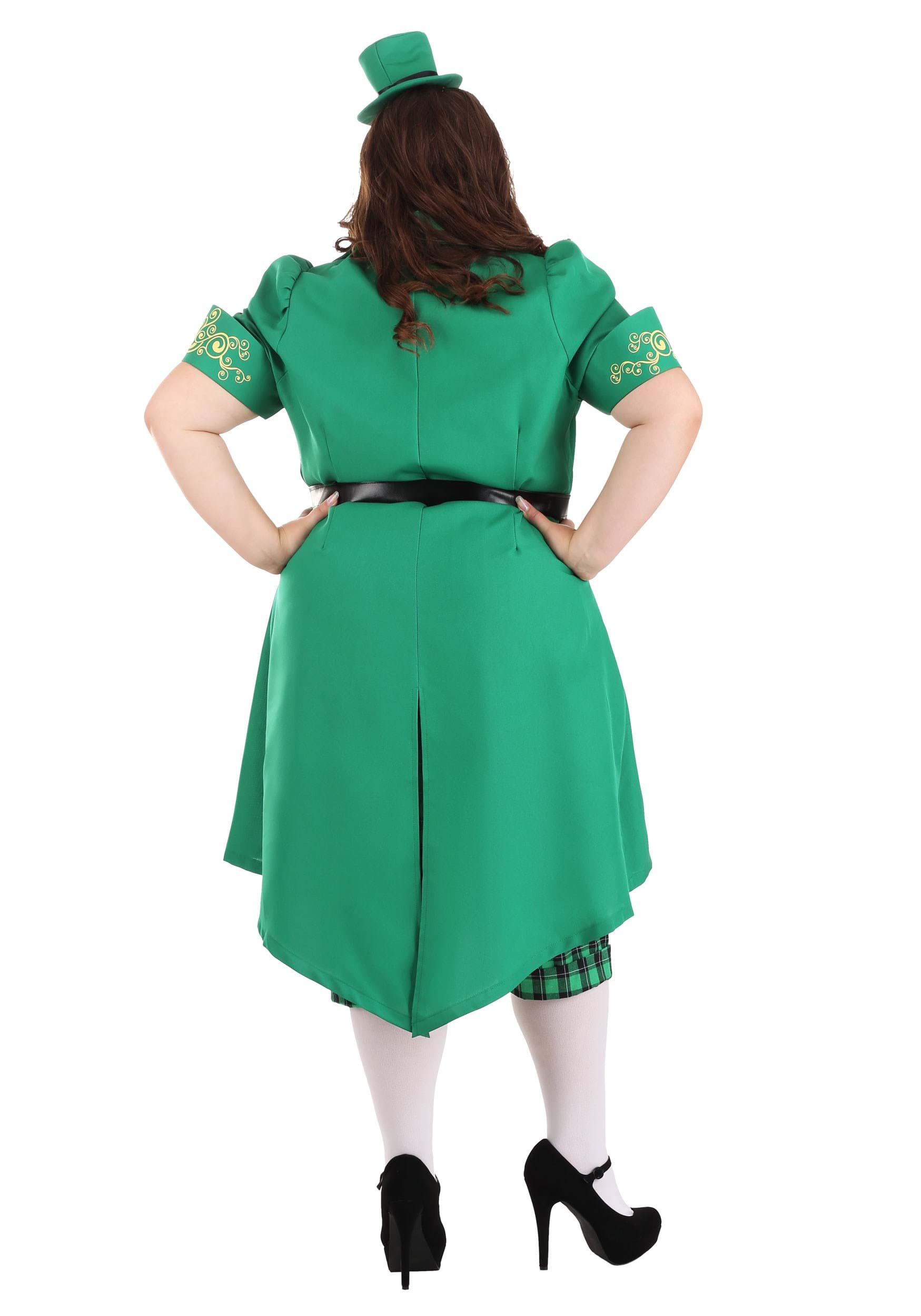 Plus Size Charming Leprechaun Fancy Dress Costume For Women