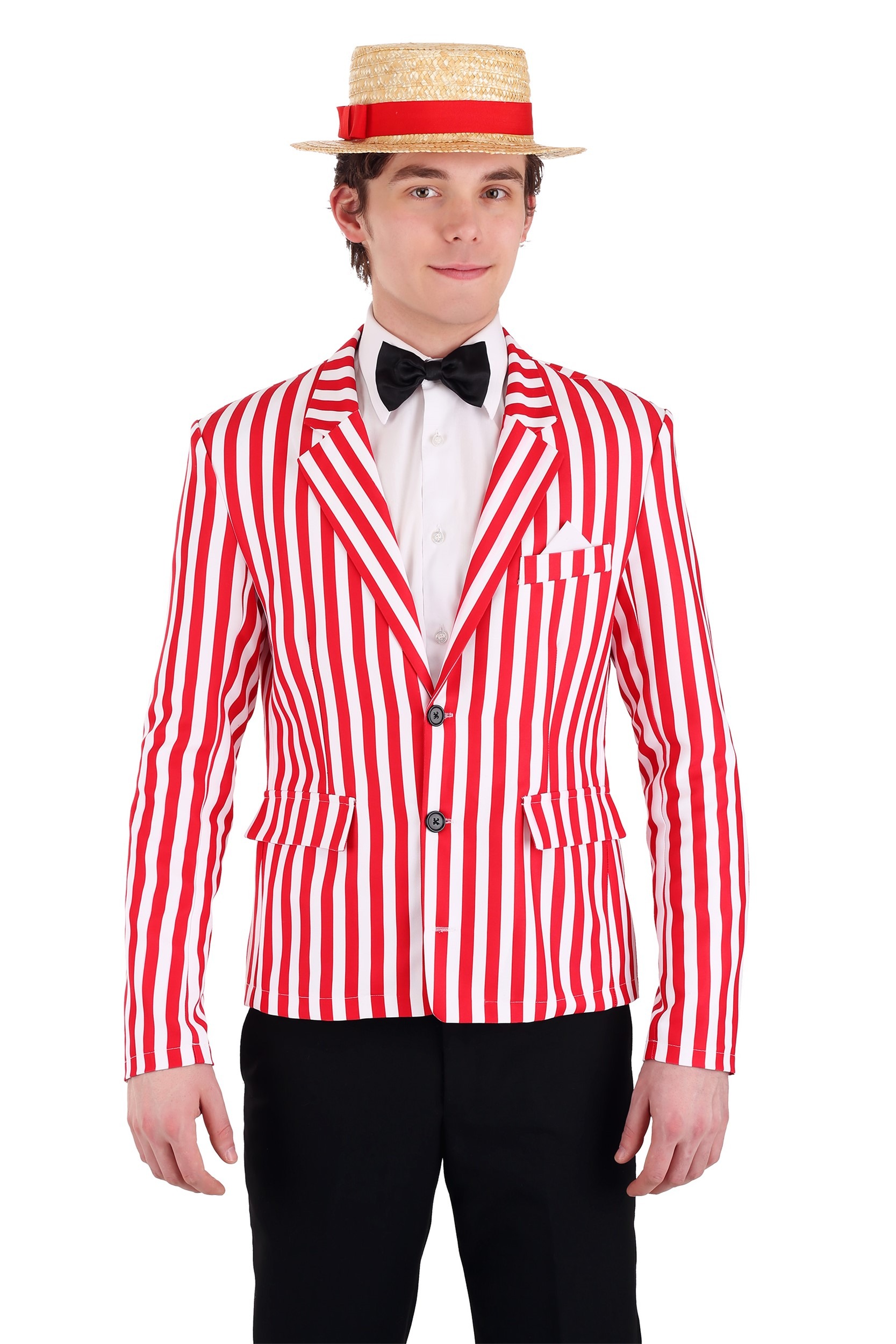 Candy Striped Jacket Men's Fancy Dress Costume