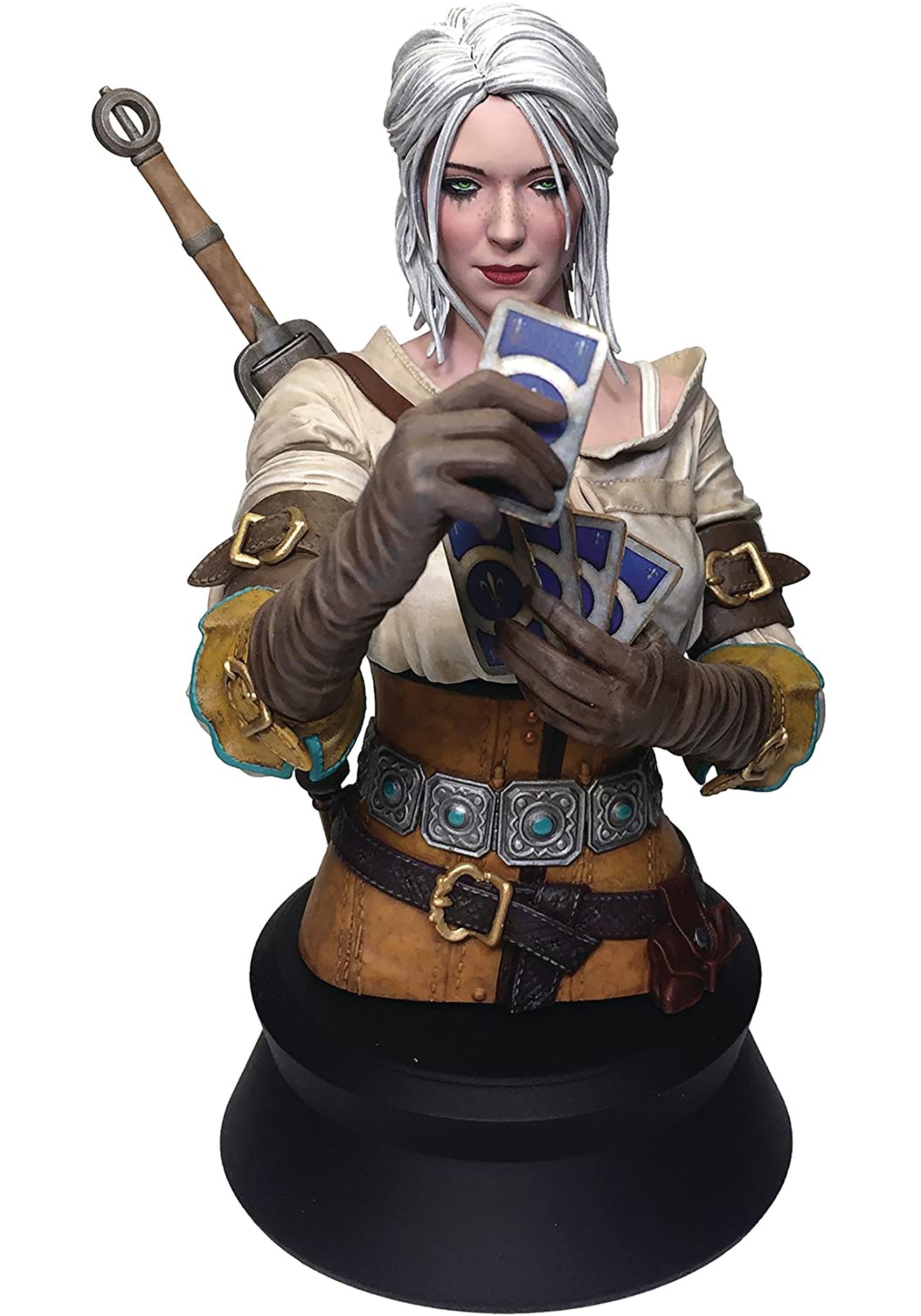 The Witcher 3 Wild Hunt Ciri Playing Gwent Bust