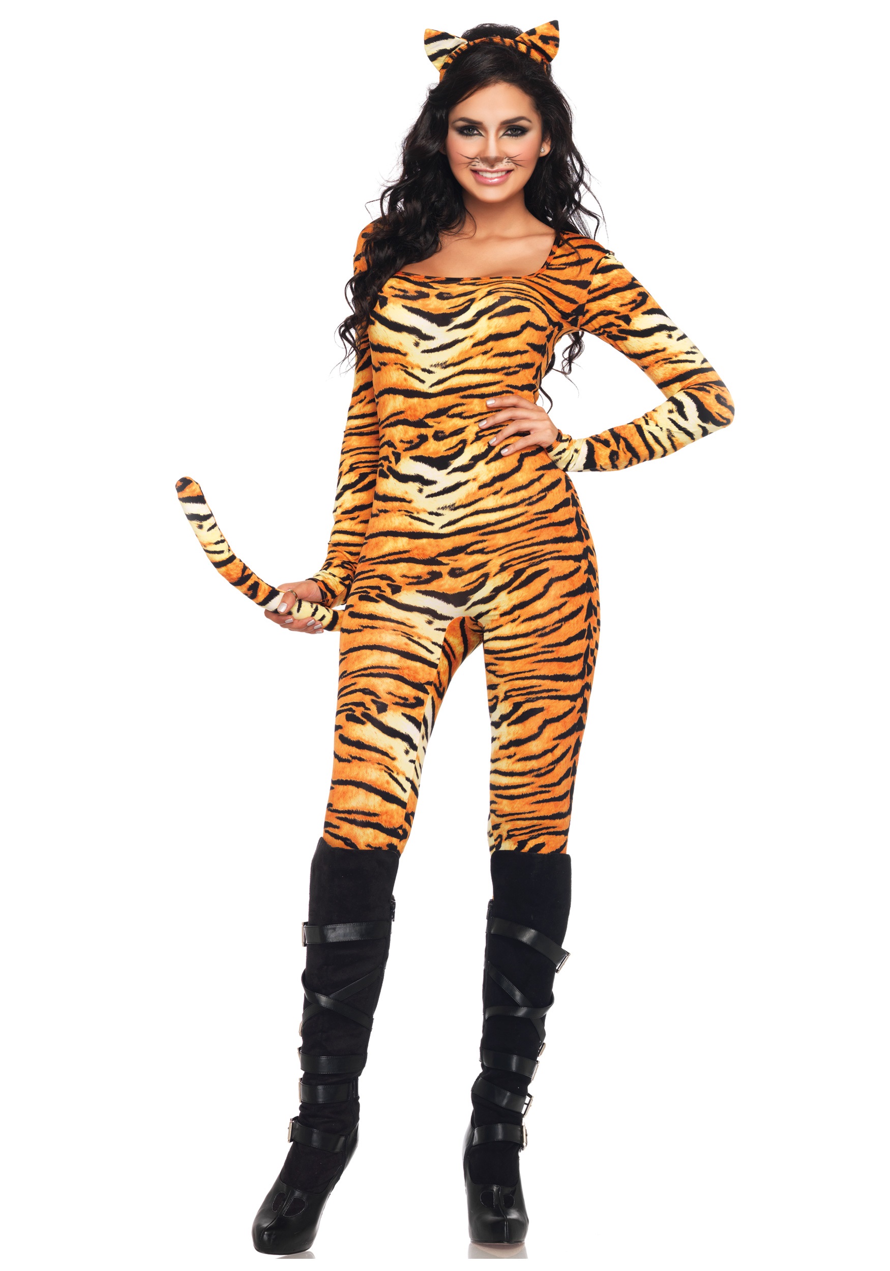 Sexy Wild Tiger Fancy Dress Costume For Adults