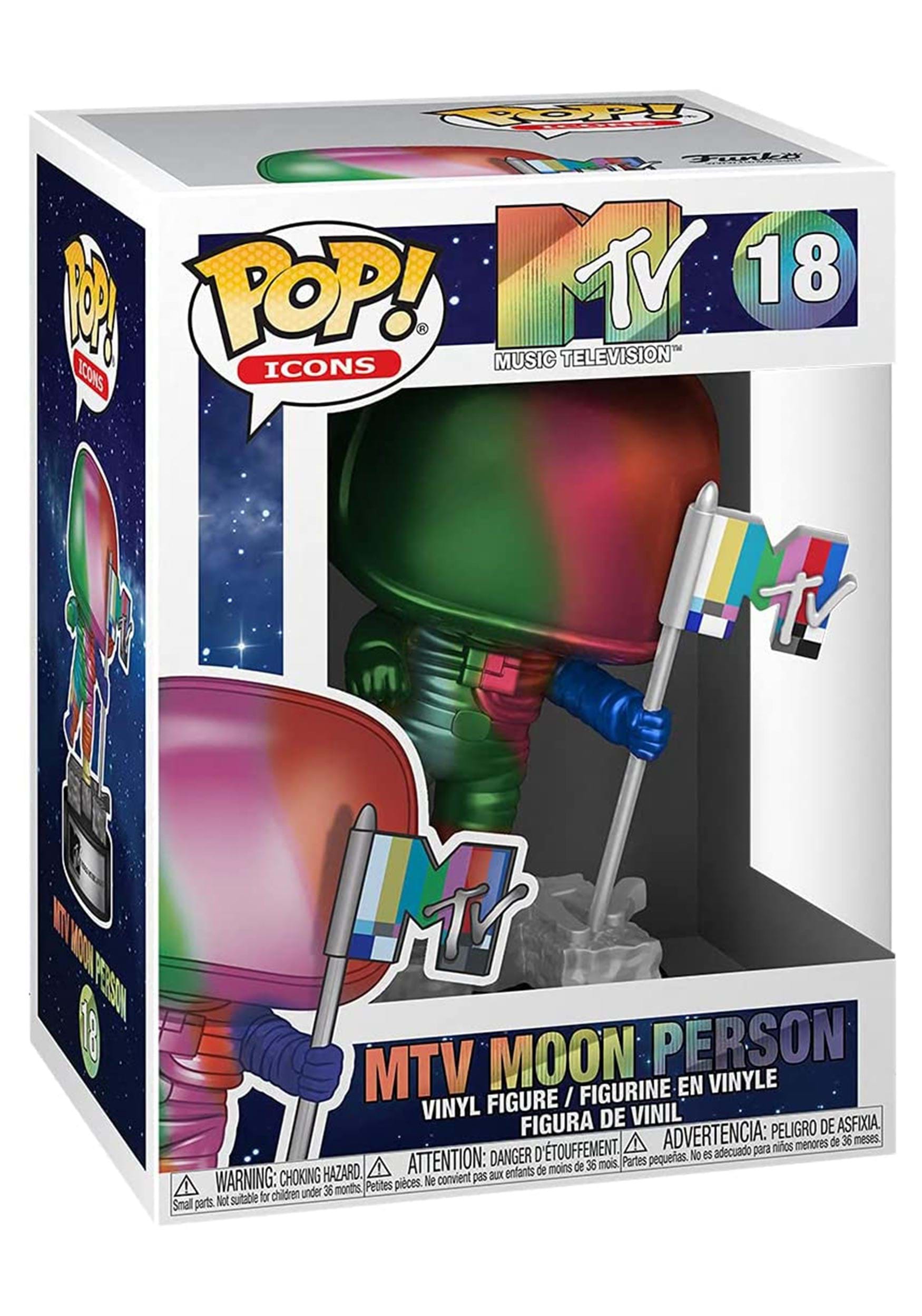 Funko POP Ad Icons: MTV- Moon Person Rainbow MT