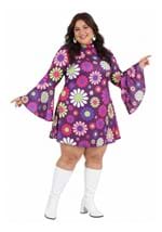 Womens Plus Size Groovy Flower Power Costume UPD 1