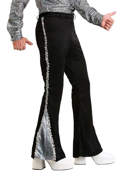 Men's Plus Size Silver Sequin Disco Pants