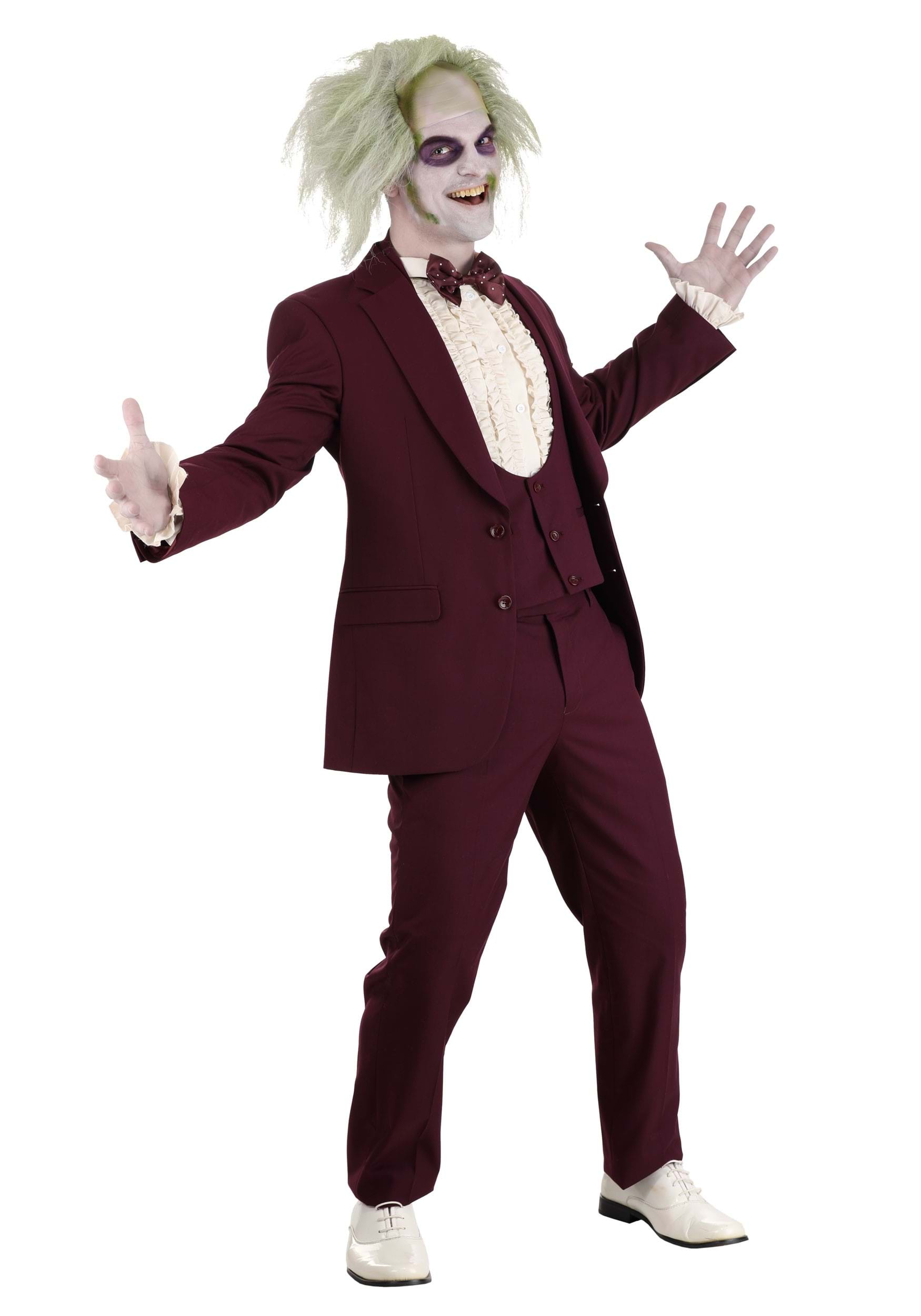 Beetlejuice Wedding Suit Shirt And Bow Tie For Men