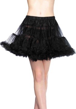 Women's Black Layered Tulle Petticoat
