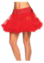 Women's Red Tulle Plus Size Petticoat