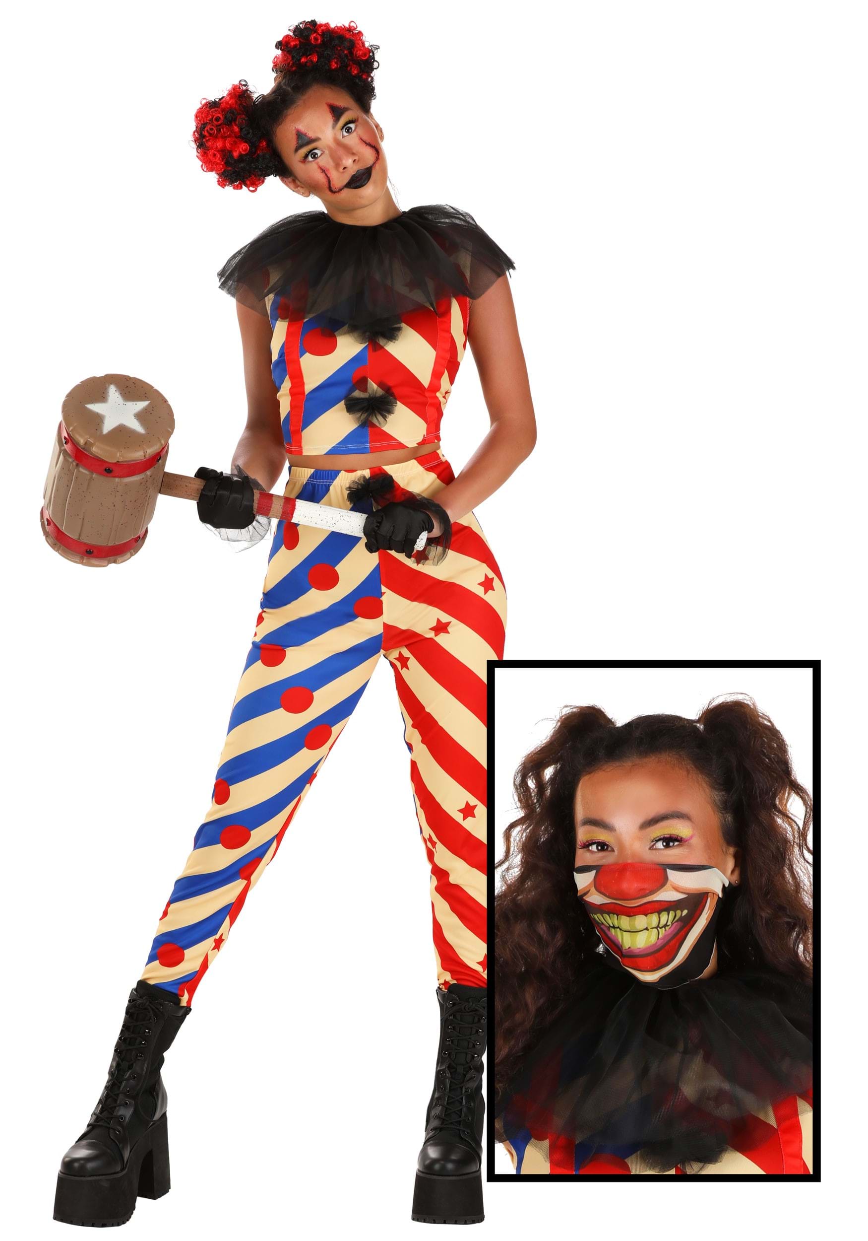 Malicious Clown Women's Fancy Dress Costume