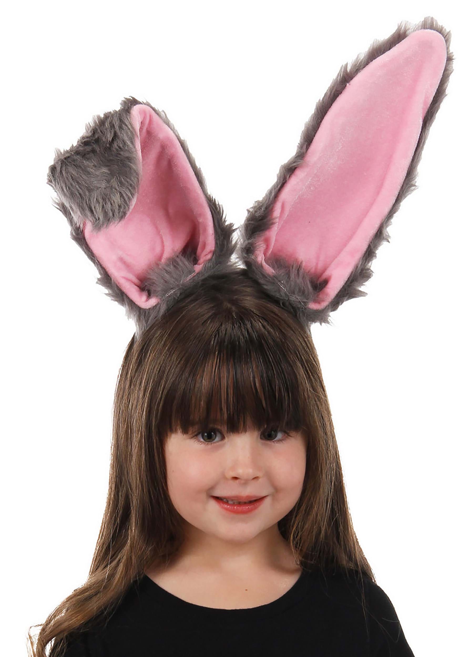 Gray Bendy Bunny Ears Fancy Dress Costume Accessory Headband , Animal Ears
