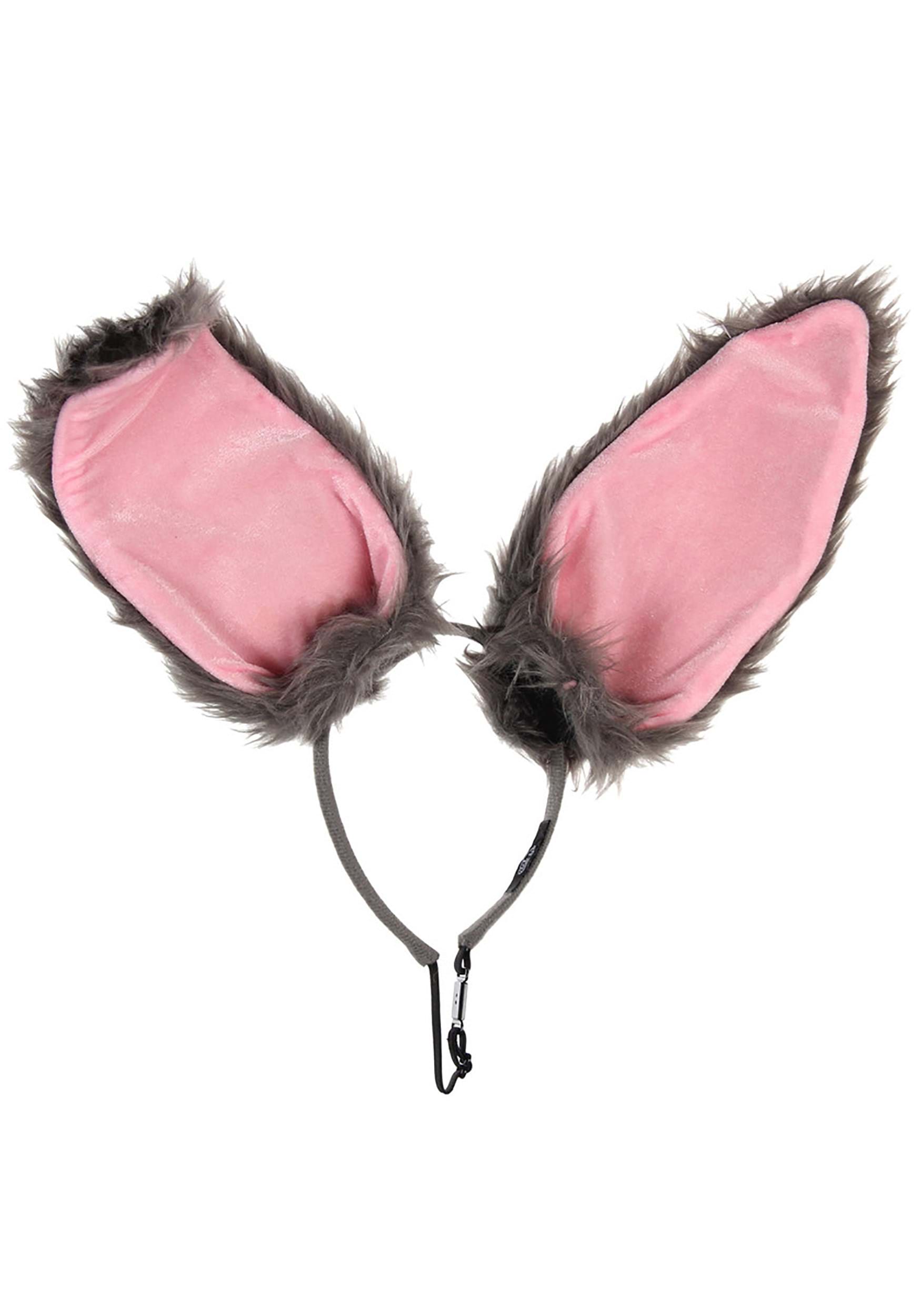 Gray Bendy Bunny Ears Fancy Dress Costume Accessory Headband , Animal Ears