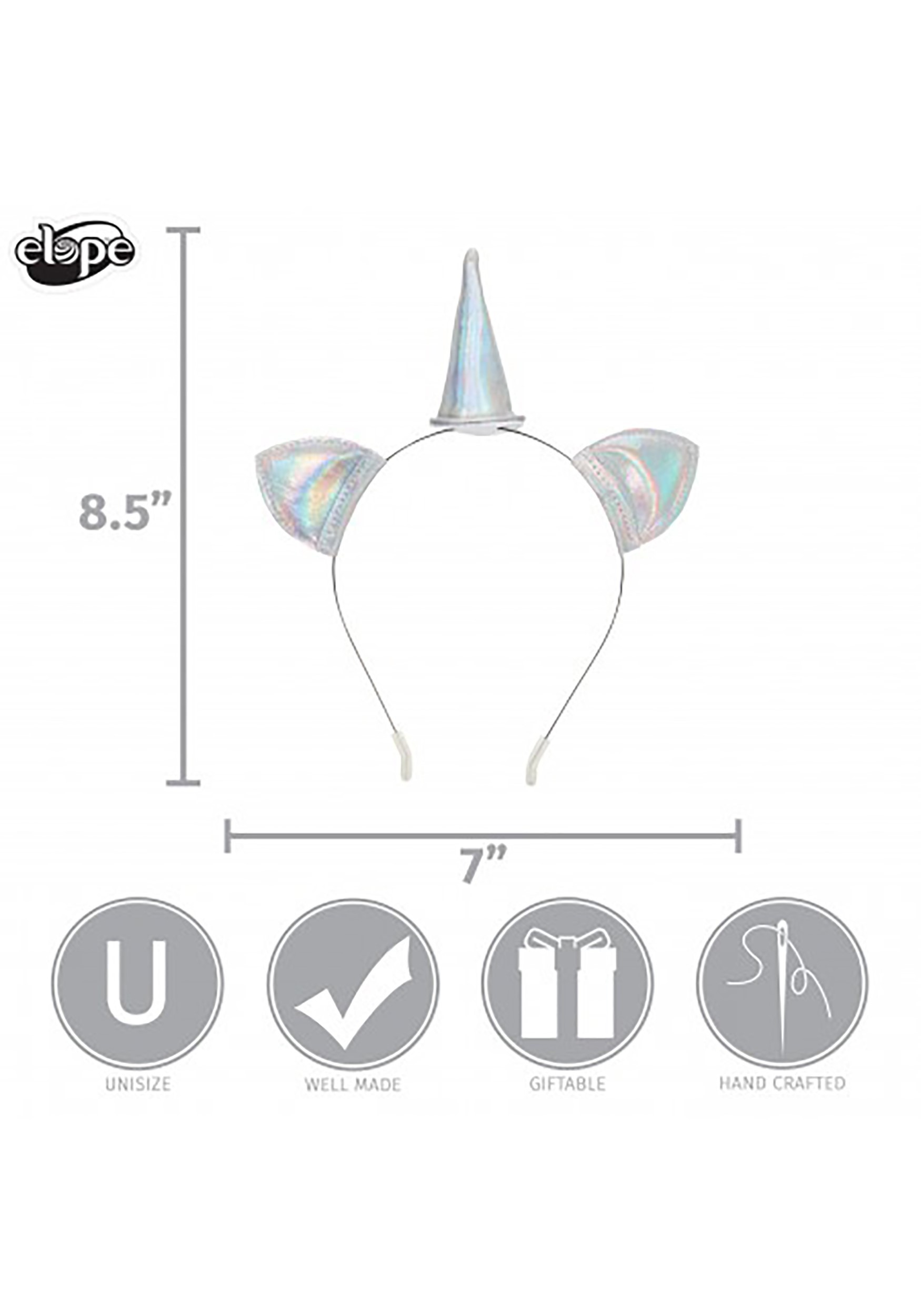 Mini Holographic Unicorn Headband