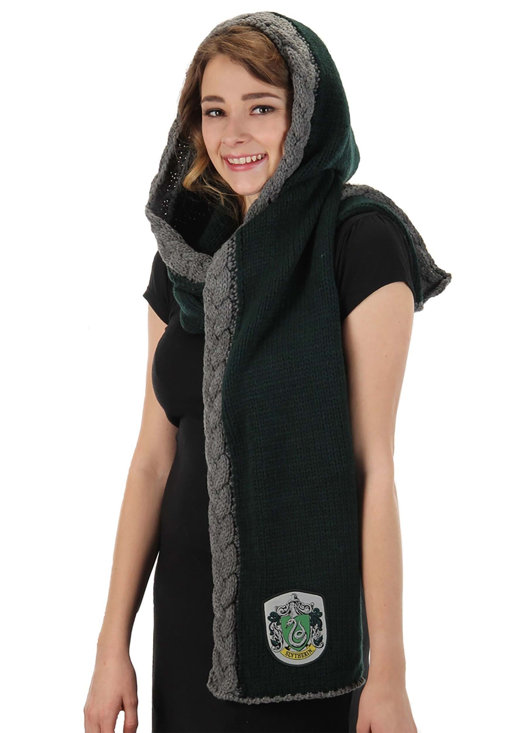 Photos - Fancy Dress FUN Costumes Knit Green Slytherin Hood Green/Gray EL250076