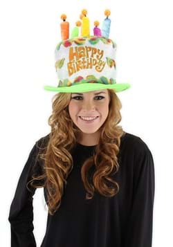 Rainbow Birthday Cake Plush Hat for Adults