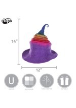 Rainbow Borealis Heartfelted Witch Hat Alt 7