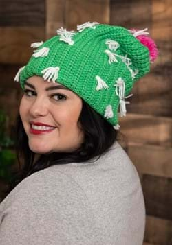 Adult Cactus Knit Slouch Beanie