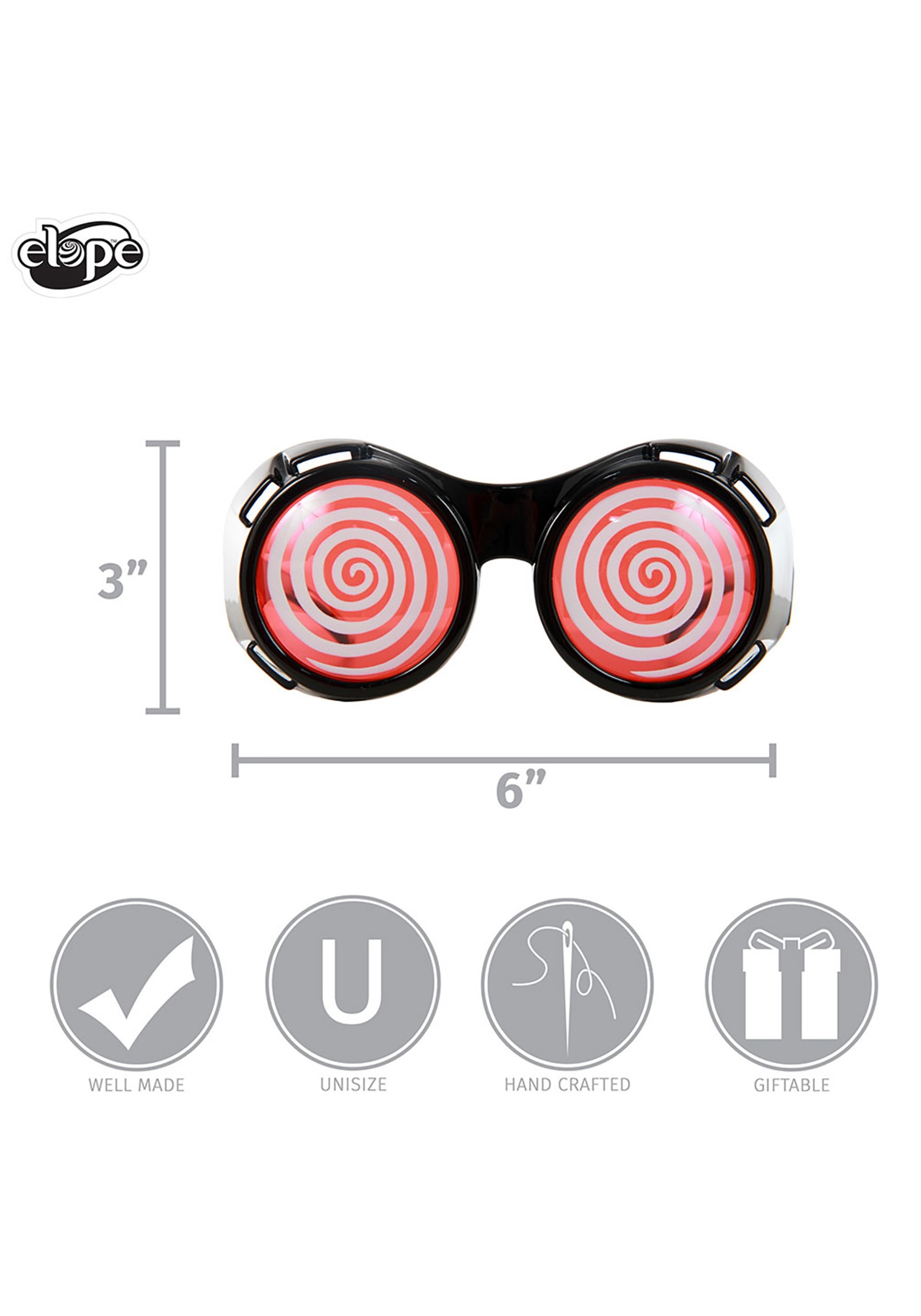 Black & Red X-Ray Adult Goggles , Steampunk Accessories