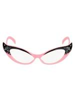 Womens Pink Vintage Cat Eyes Glasses Alt 1