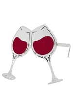 Clear/Rose Wine Goblet Costume Eyeglasses alt 2