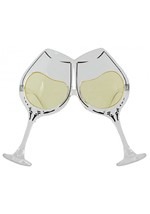 Adult Wine Goblet Eyeglasses Clear/Yellow Alt 2