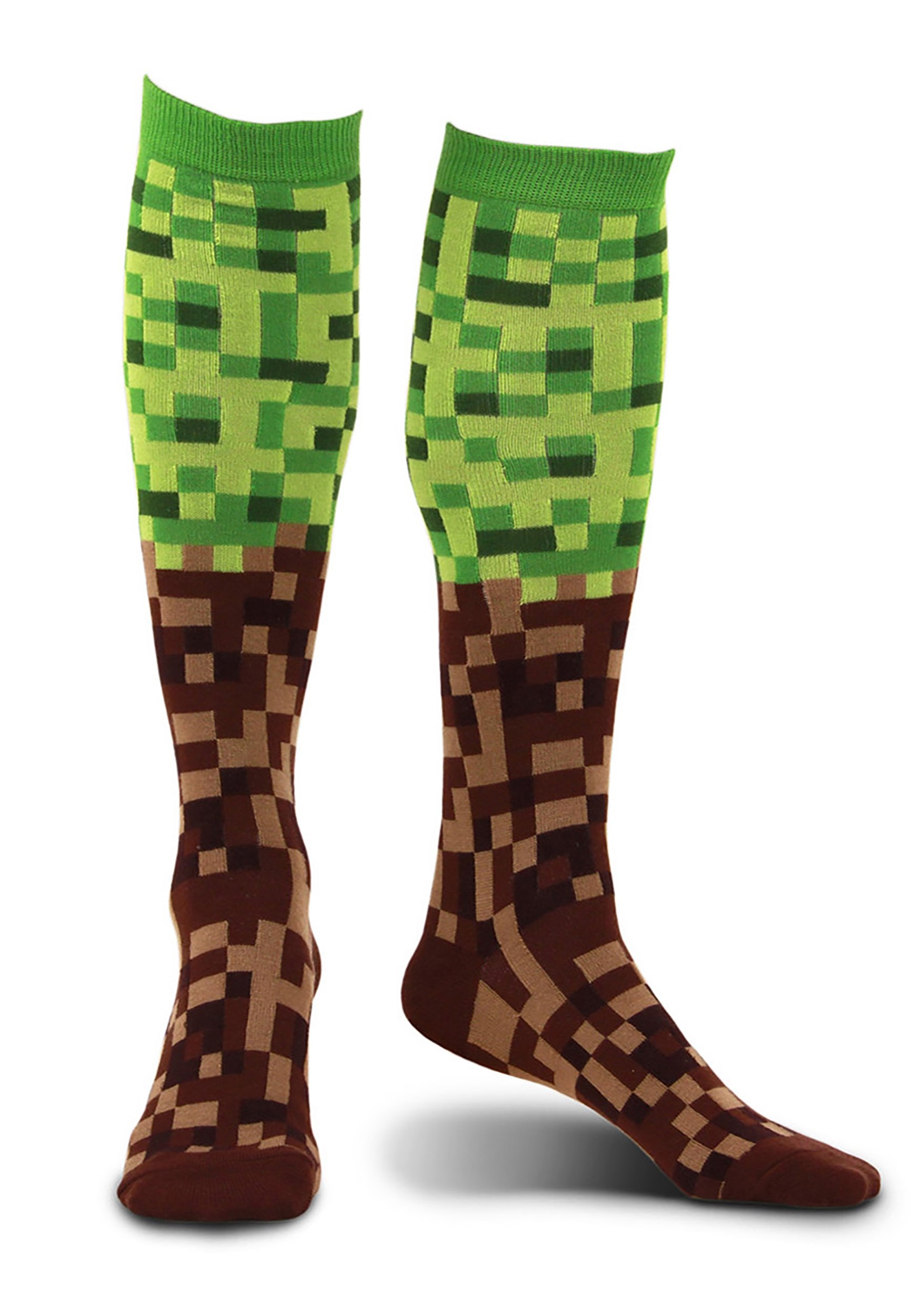 Pixel Brick Knee-High Socks