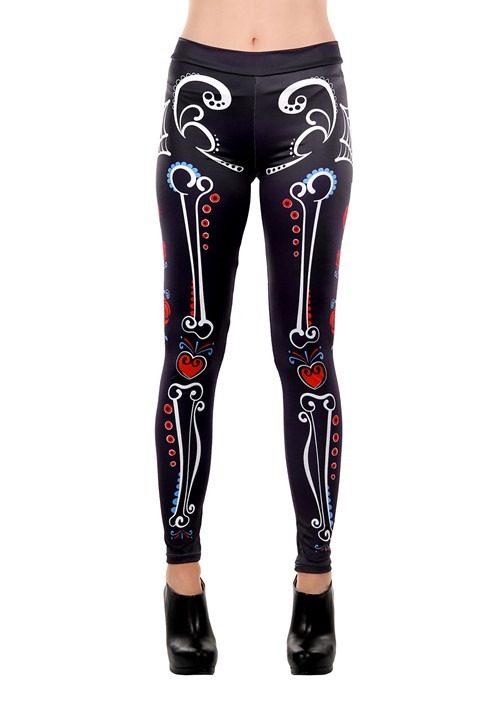 Sugar Skull Leggings One Size