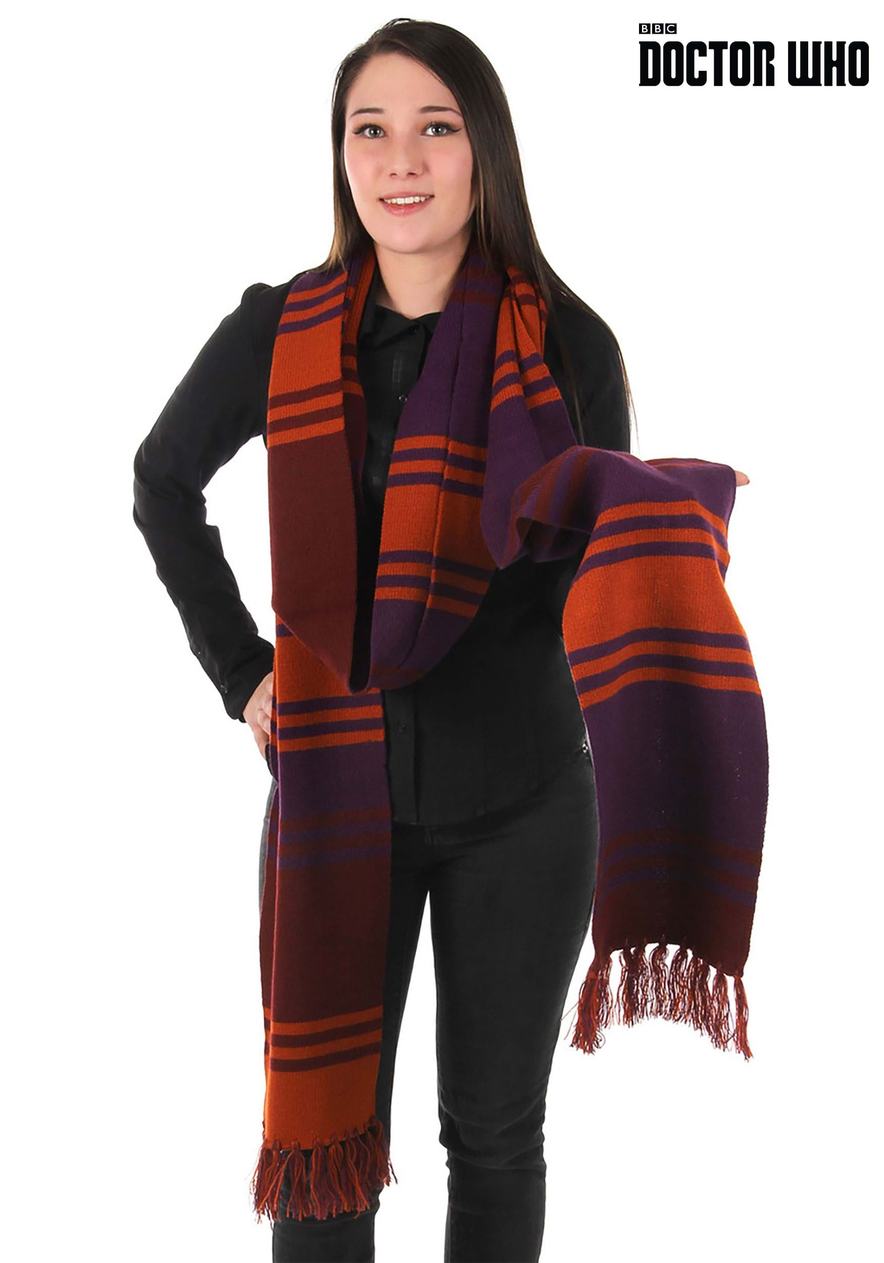 Fourth Doctor Deluxe Purple Knit Scarf - Doctor Who