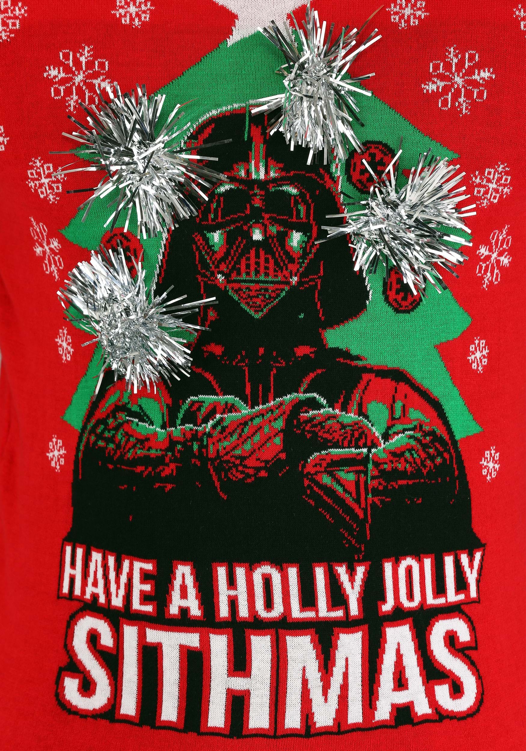 Holly Jolly Sithmas Darth Vader Ugly Christmas Sweater For Adults