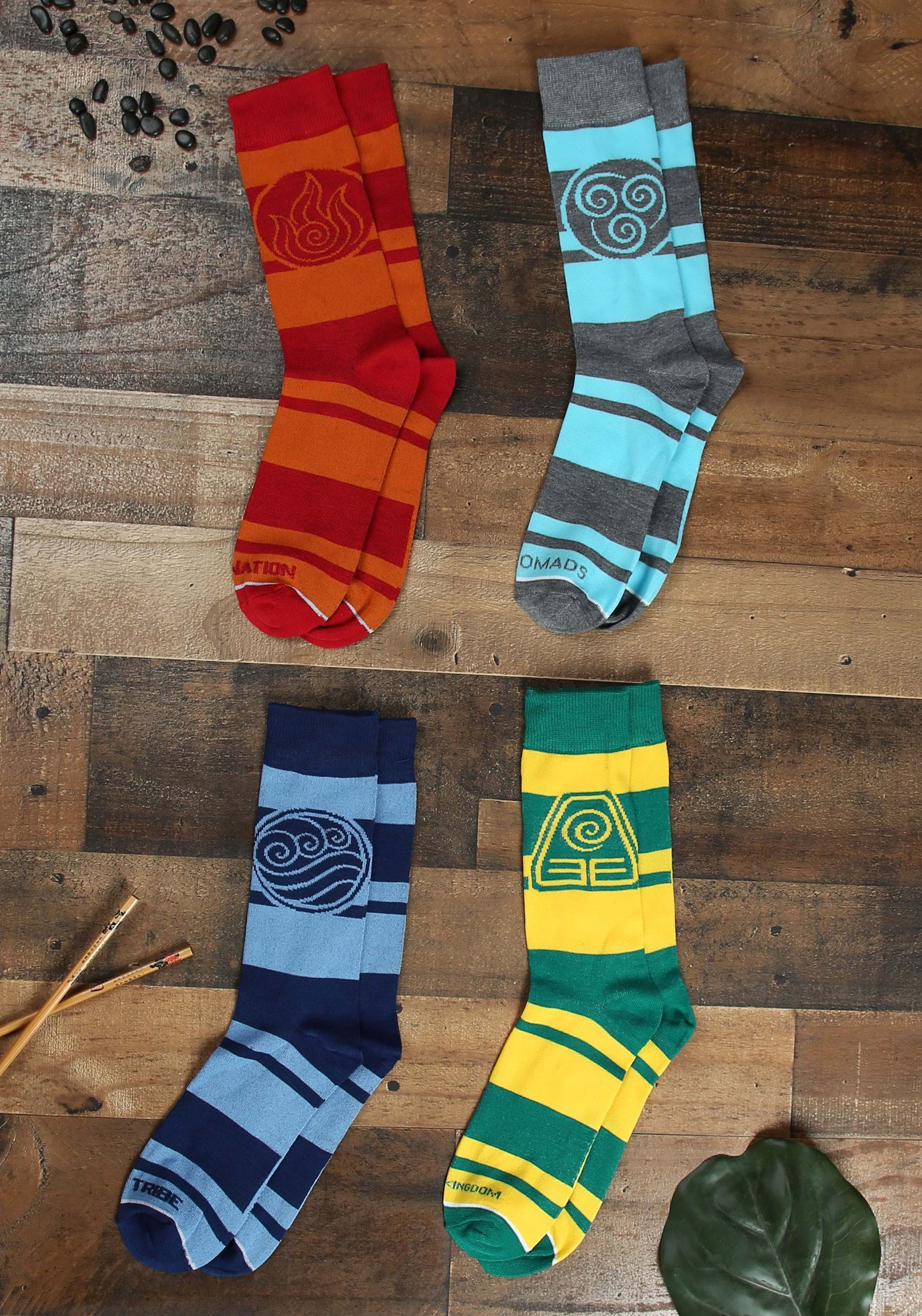 4 Pair Pack Crew Socks Avatar The Last Airbender