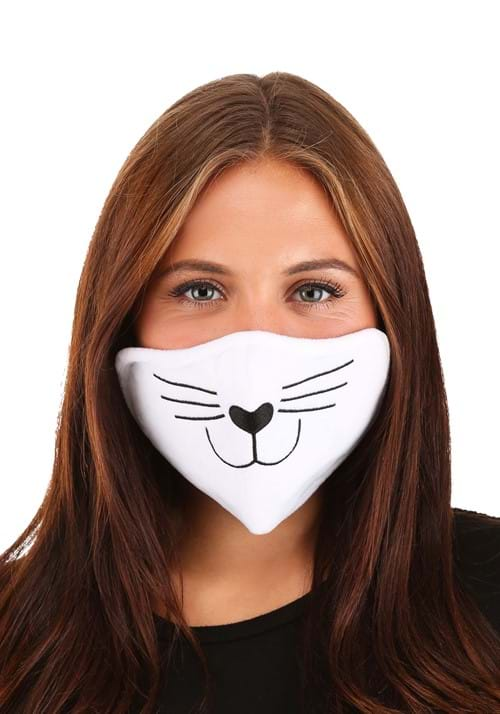 Adult Cat Face Mask White