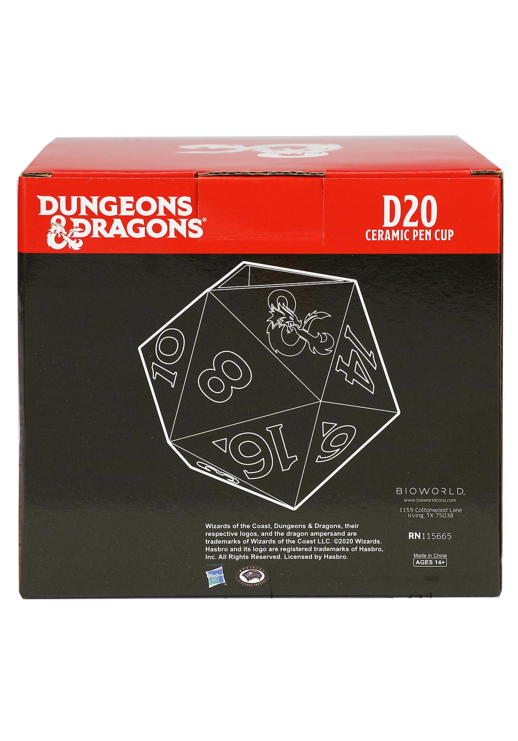 Ceramic Dice Pen Dungeons & Dragons Cup
