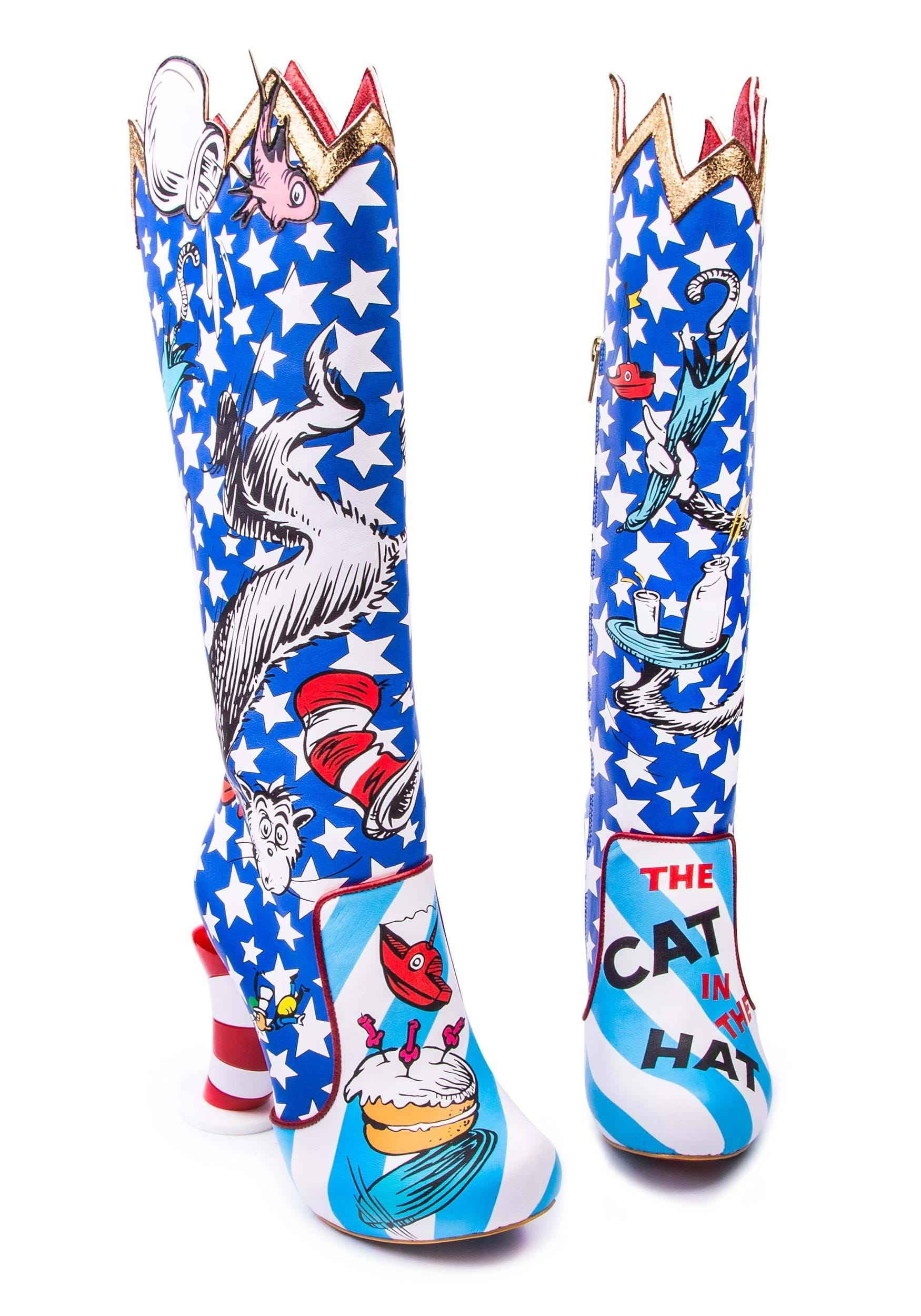 The Cat in the Hat Irregular Choice Thigh High Boots