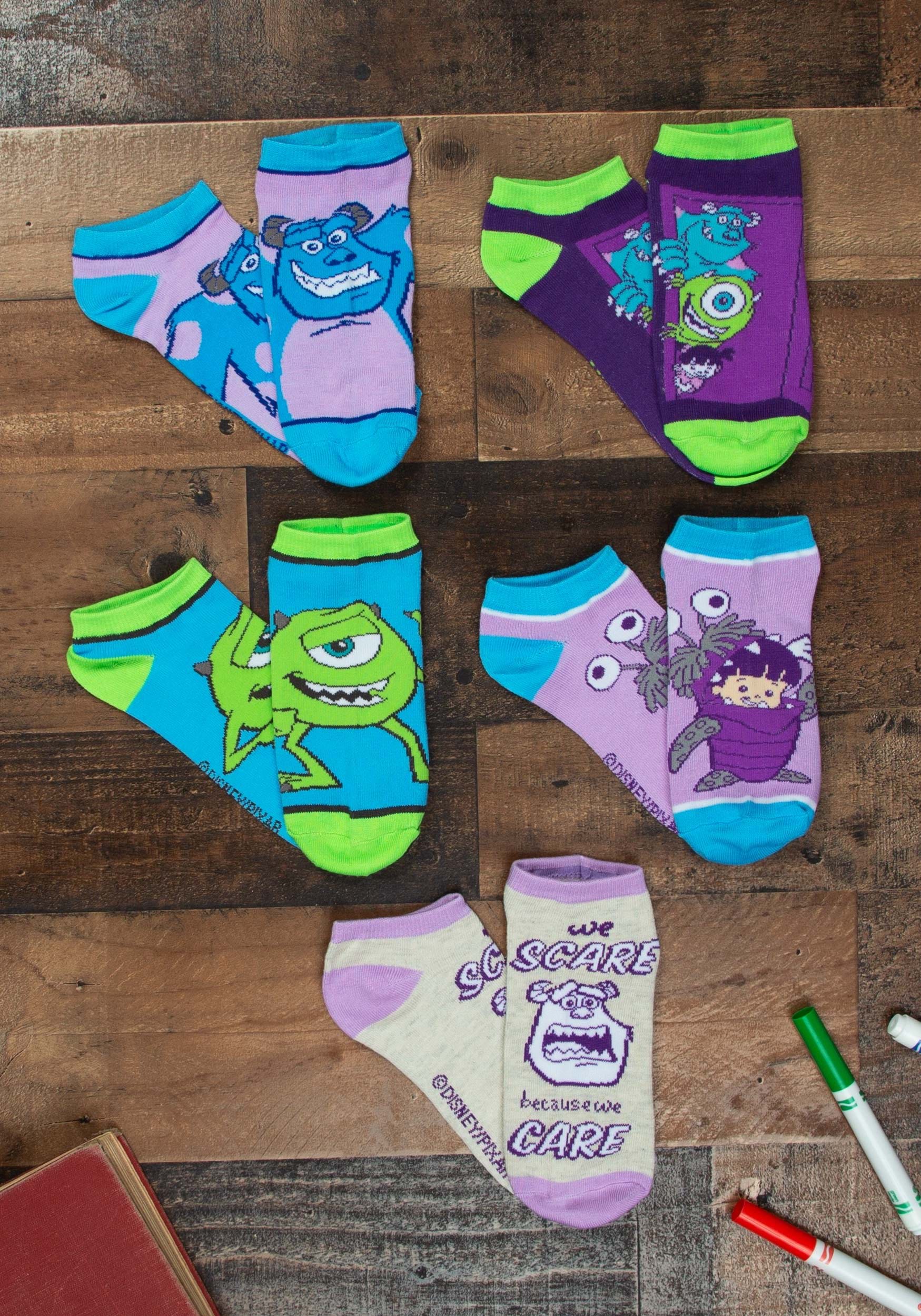 Women's Disney Monsters Inc. 5 Pack Ankle Socks