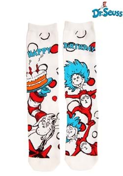 Adult The Cat in the Hat Birthday Crew Socks