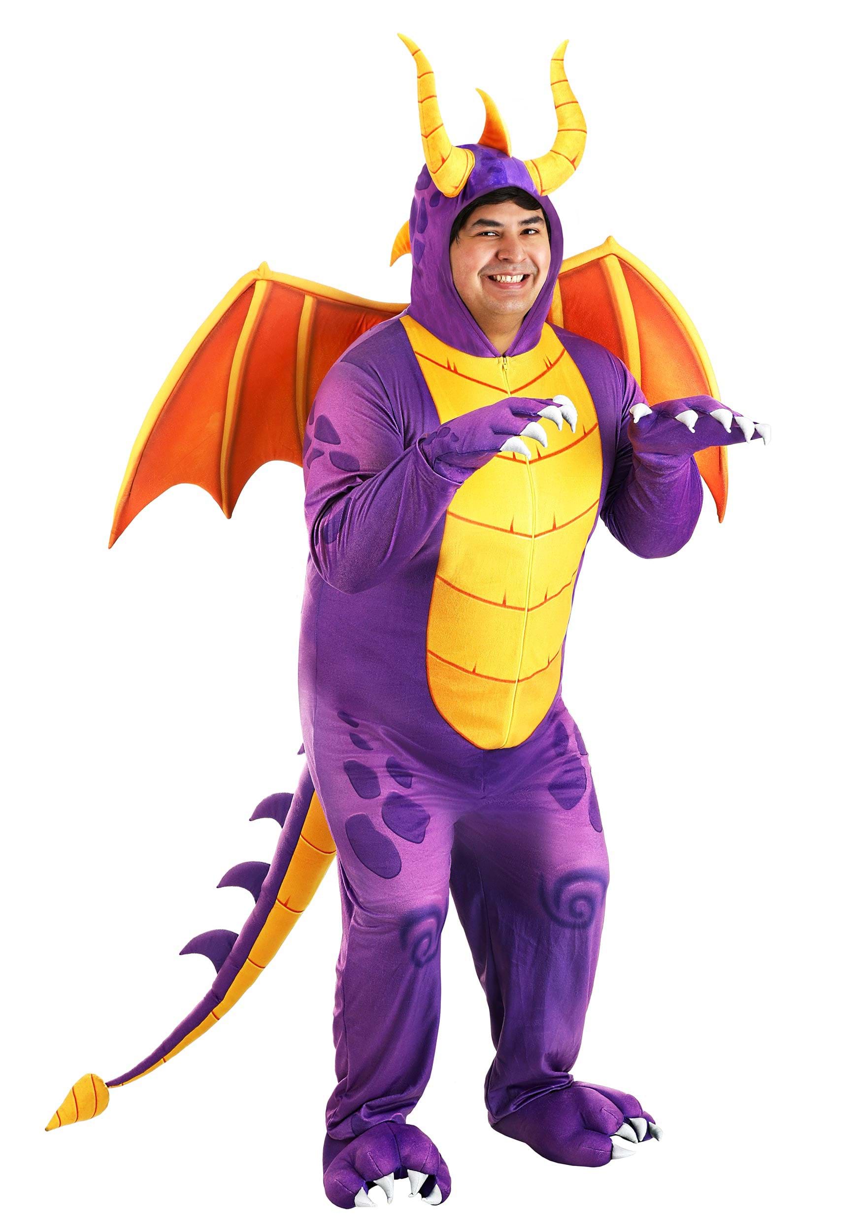 Spyro The Dragon Adult Plus Size Fancy Dress Costume Jumpsuit