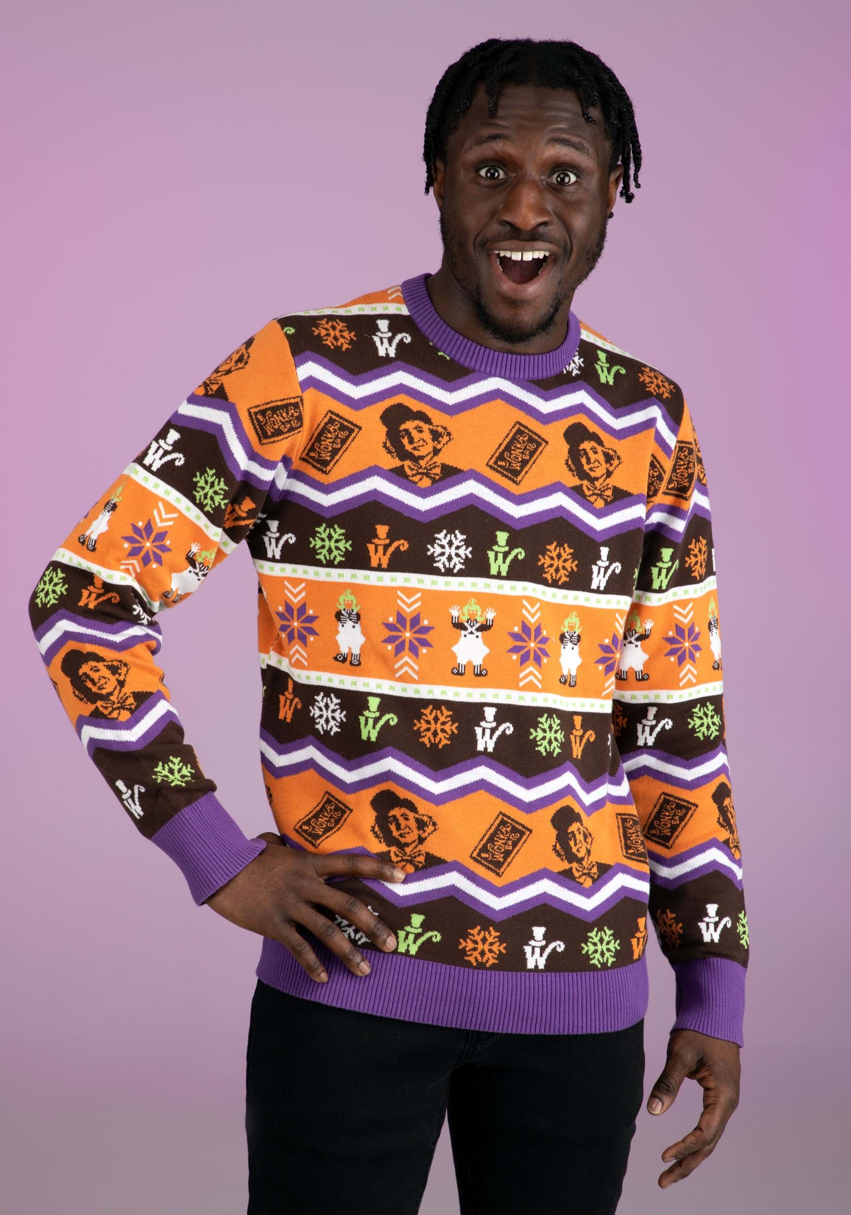 Adult Willy Wonka Ugly Sweater , Movie Gifts