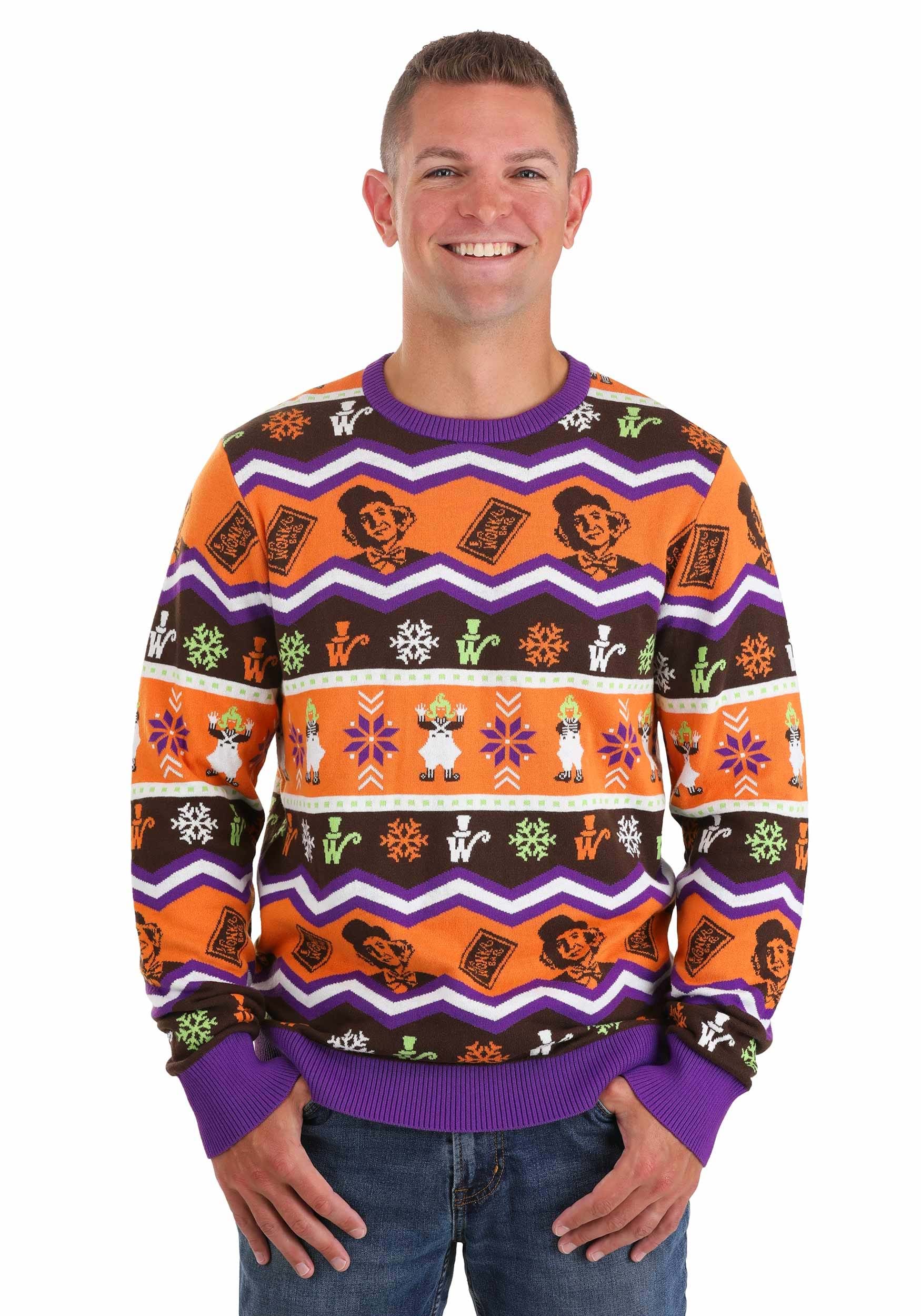 Adult Willy Wonka Ugly Sweater , Movie Gifts