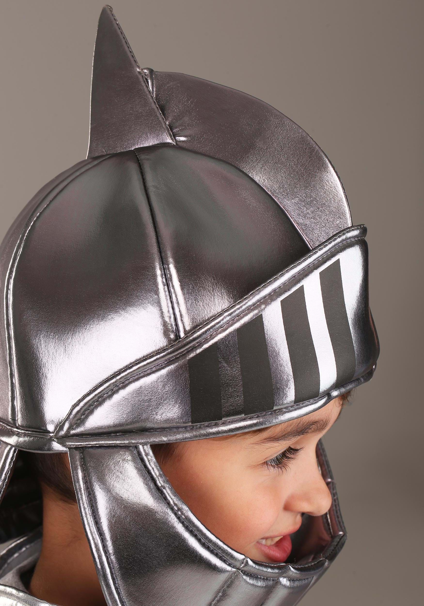Silver Knight Fancy Dress Costume Helmet Soft