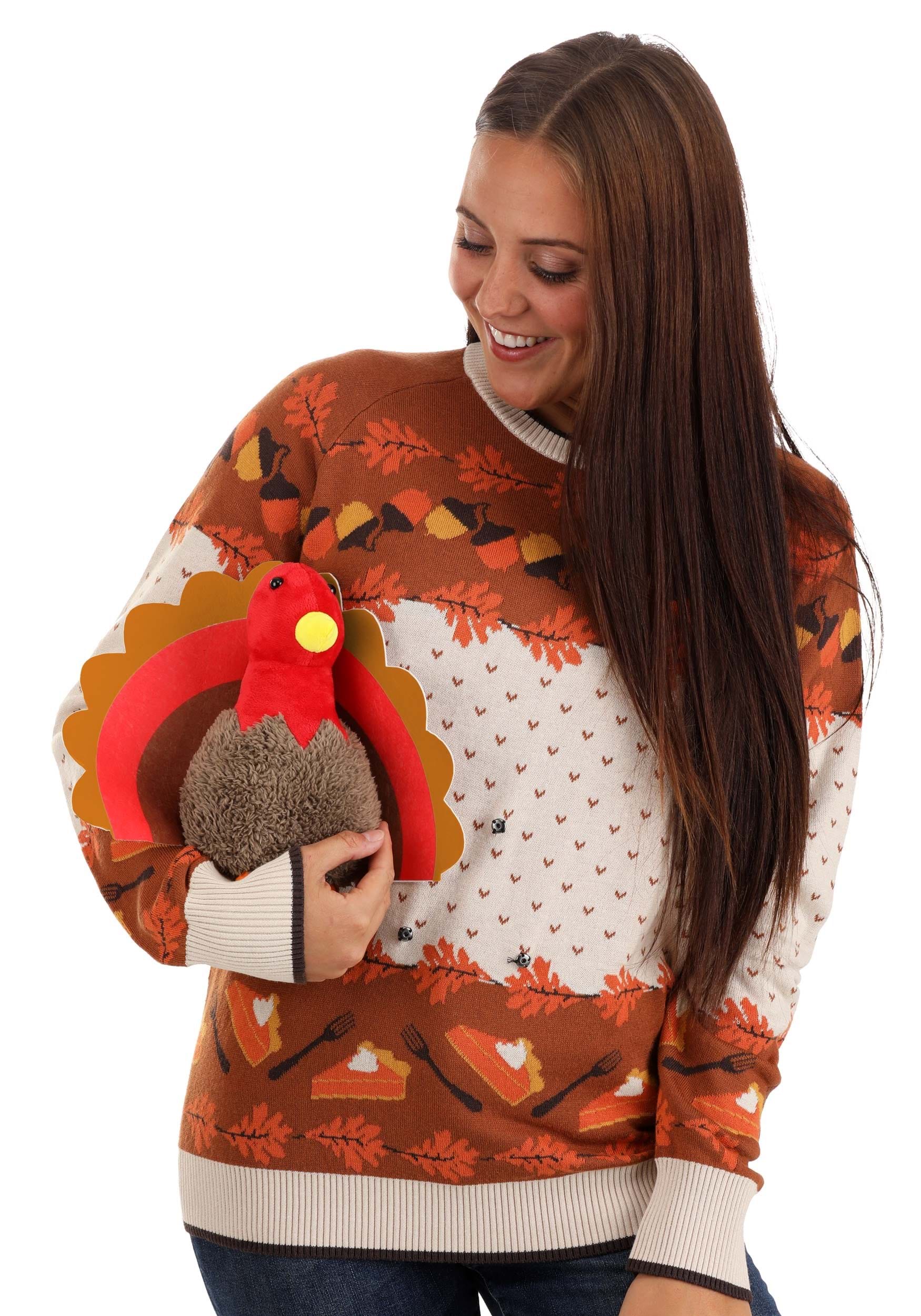 Adult 3D Turkey Ugly Holiday Sweater , Holiday Sweater