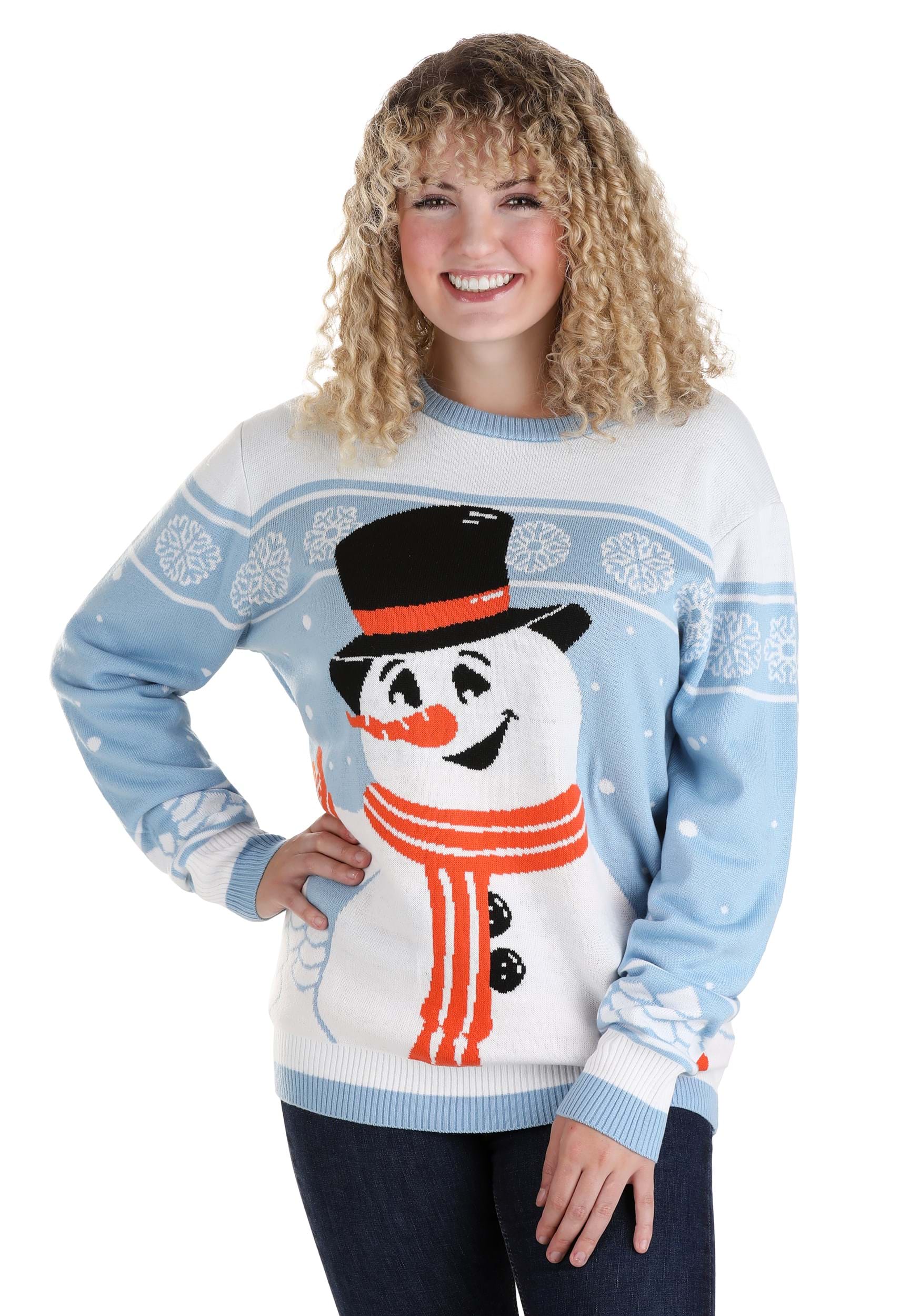 Photos - Fancy Dress Christmas FUN Wear Friendly Snowman Ugly  Sweater | Ugly Holiday Sweaters O 