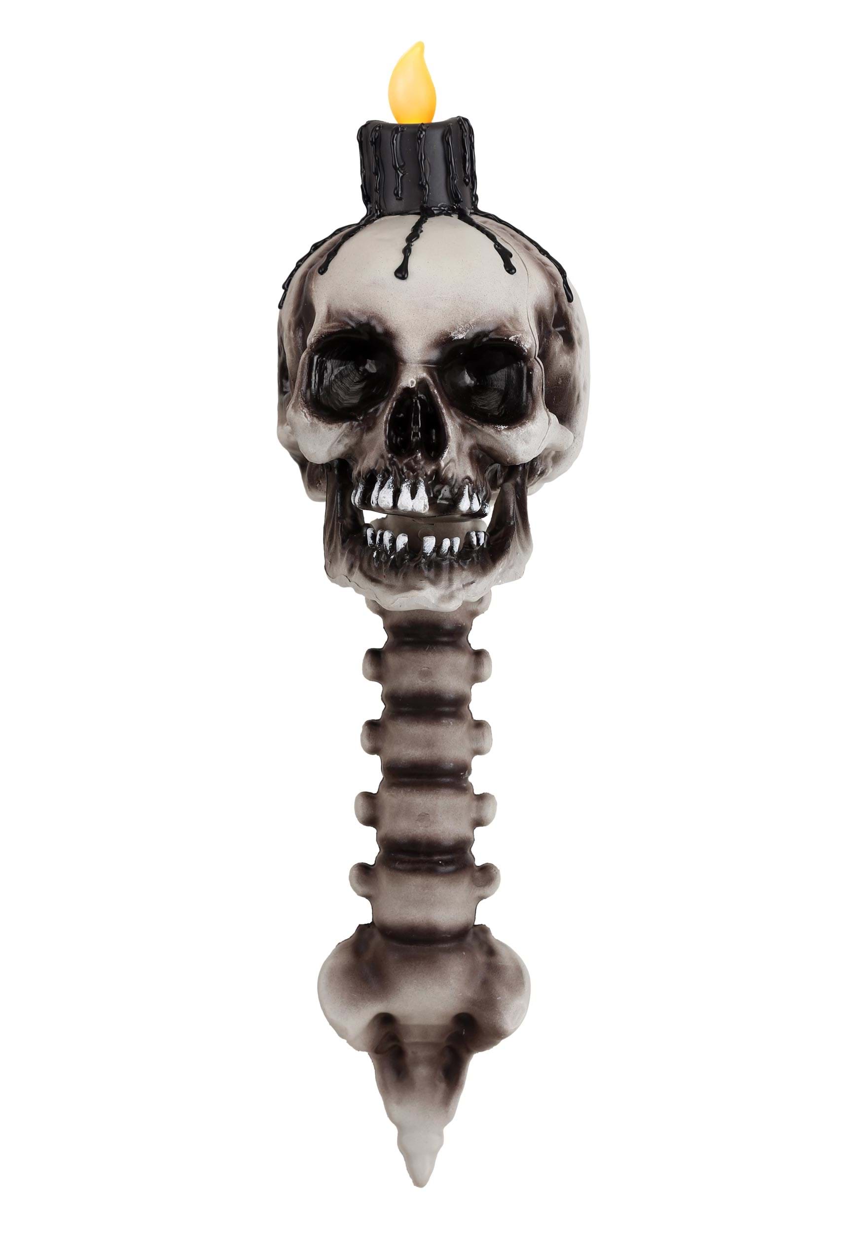 Light-Up Skull Torch Decoration