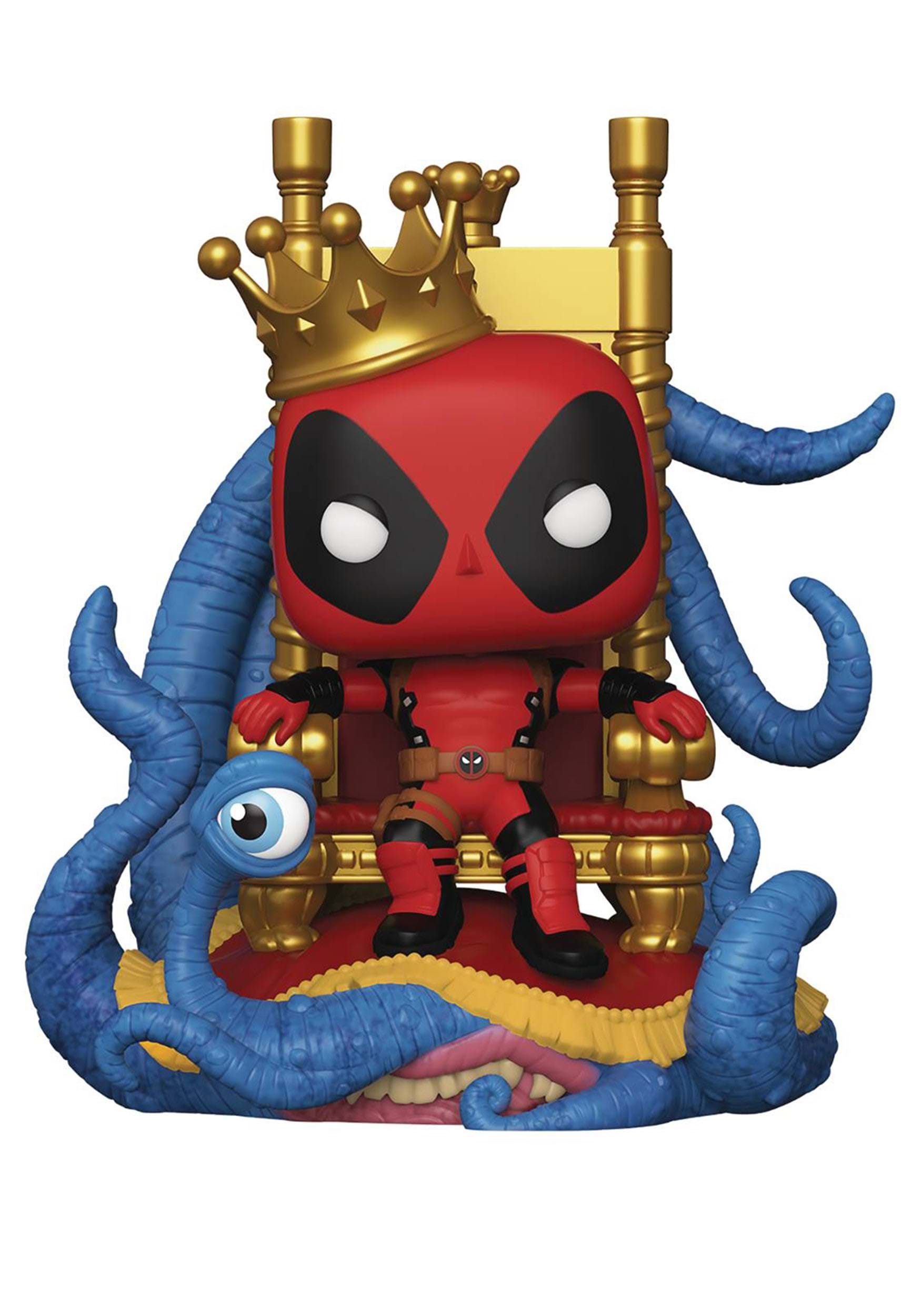 Funko Pop! Deluxe Marvel Heroes-King Deadpool on Throne Bobblehead Figure