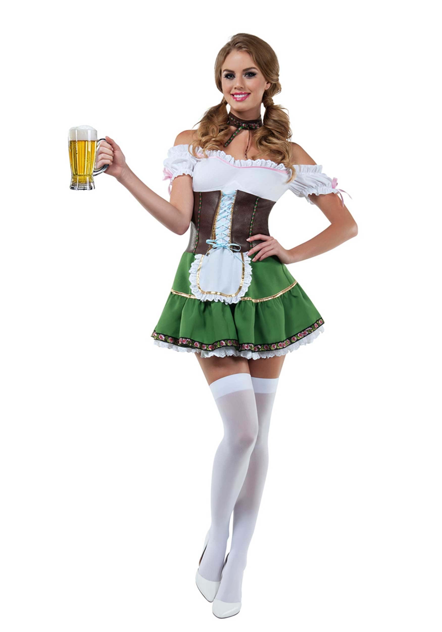 Sexy Beer Girl Fancy Dress Costume For Women
