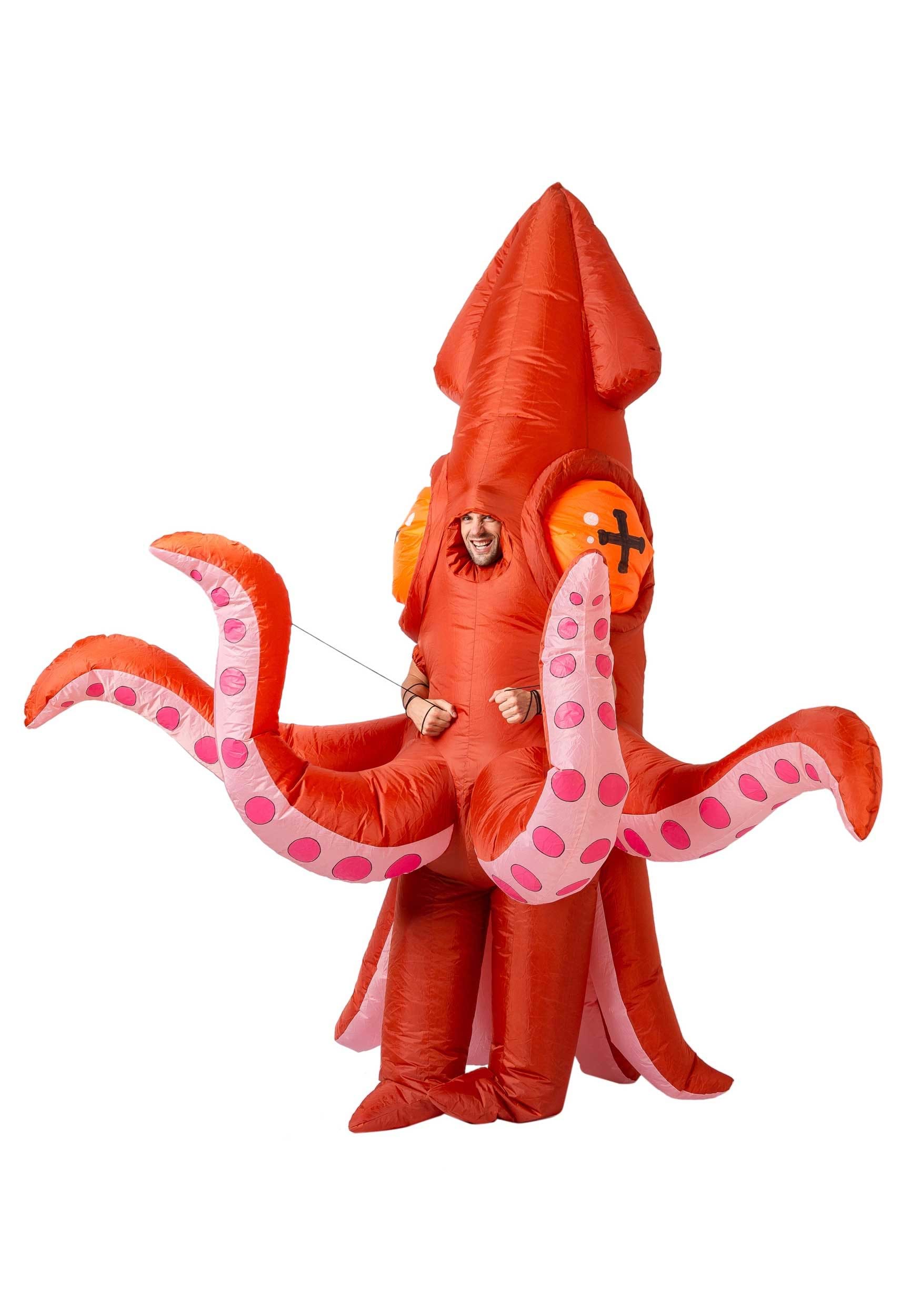 Inflatable Giant Squid Adult Fancy Dress Costume