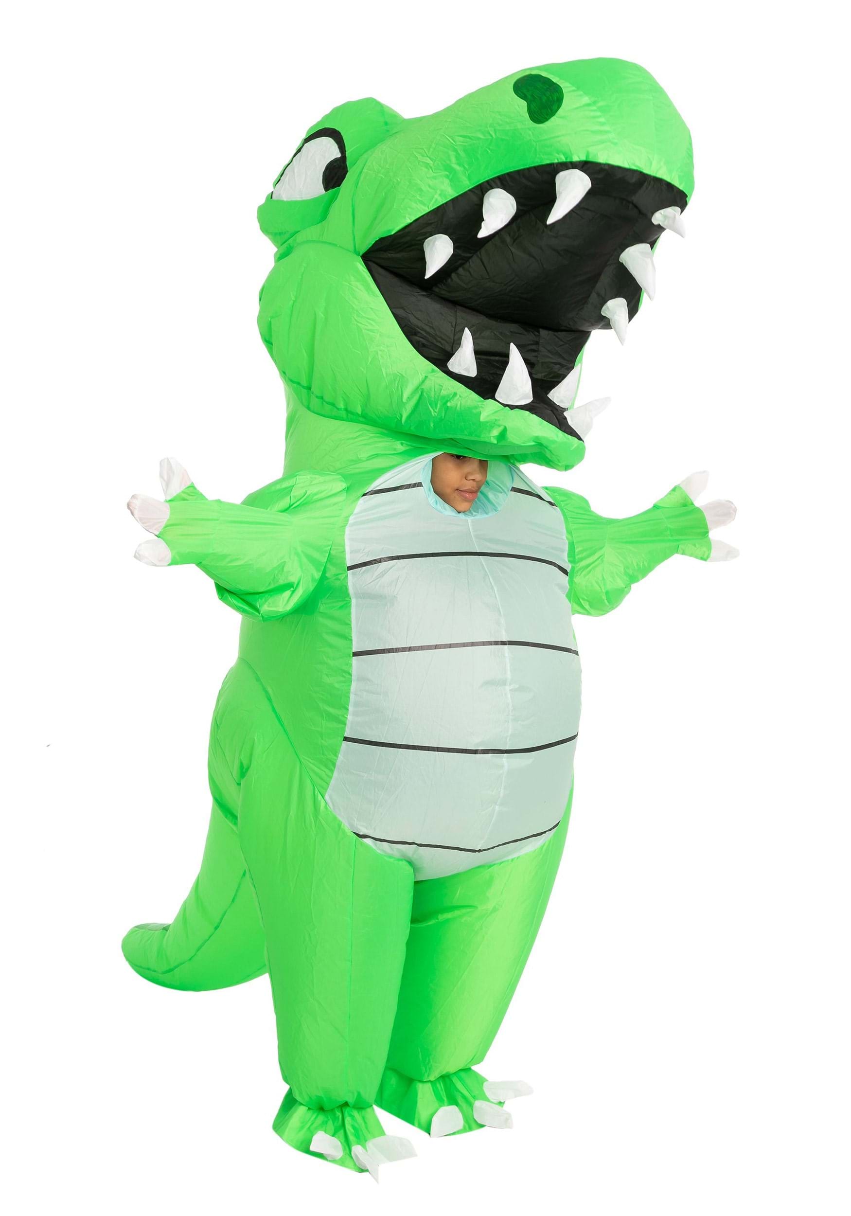 Adult Green Inflatable T-Rex Fancy Dress Costume , Inflatable Dinosaur Fancy Dress Costumes