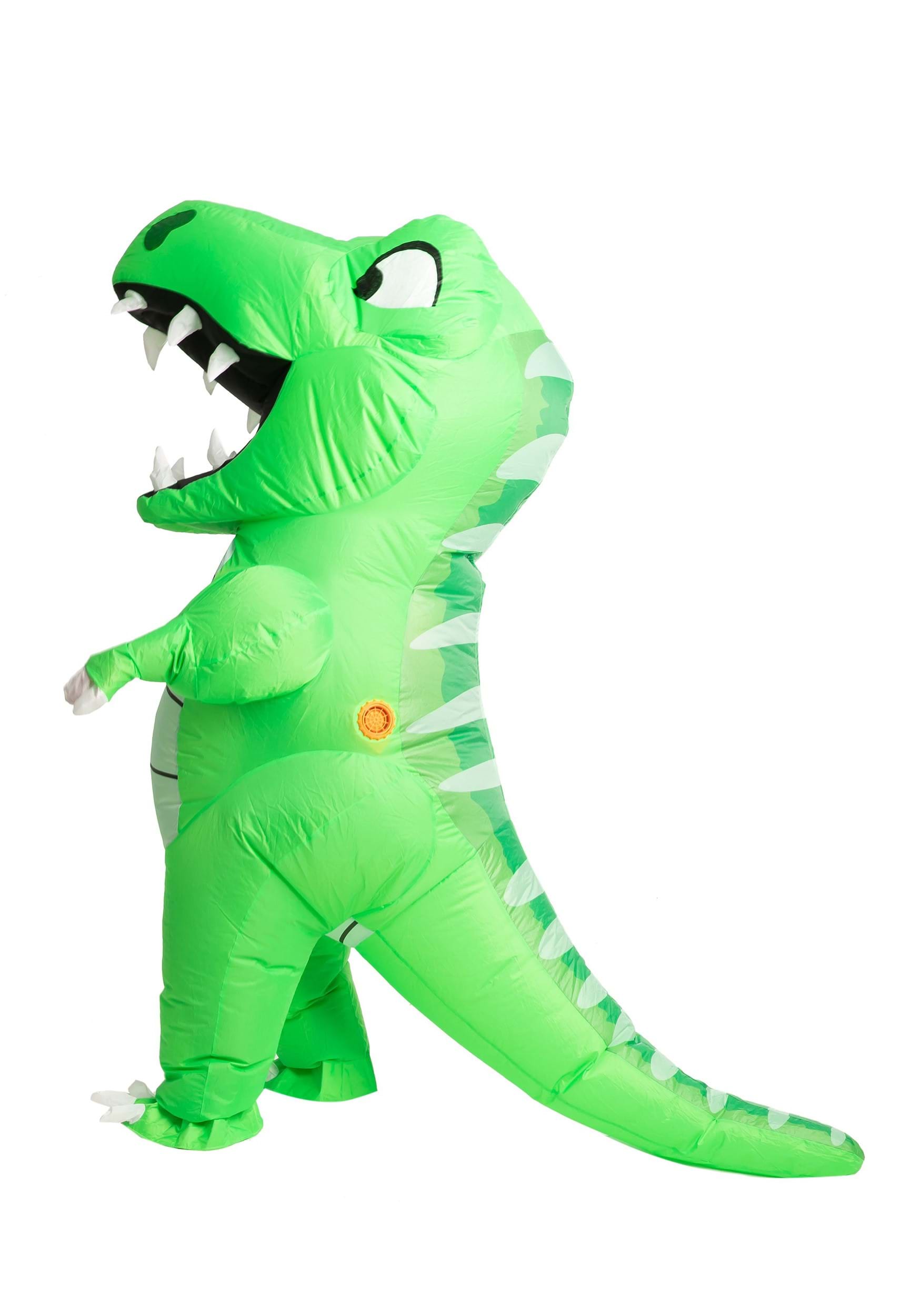 Adult Green Inflatable T-Rex Fancy Dress Costume , Inflatable Dinosaur Fancy Dress Costumes