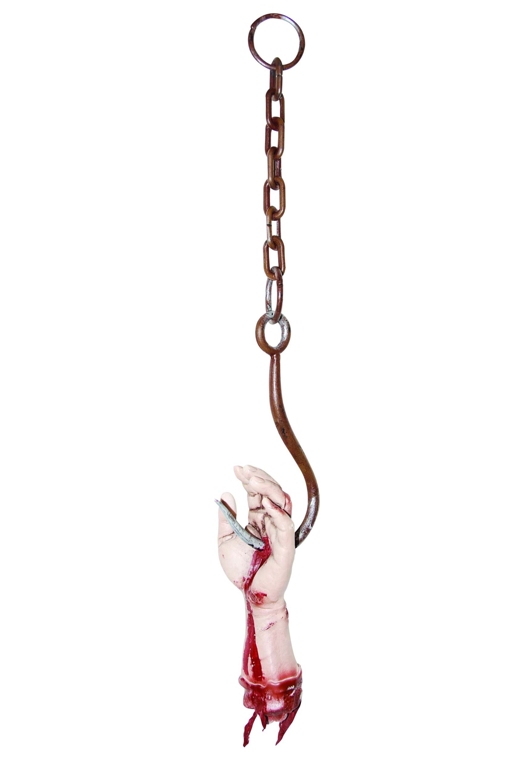 Bloody Hand on Hook Halloween Decoration
