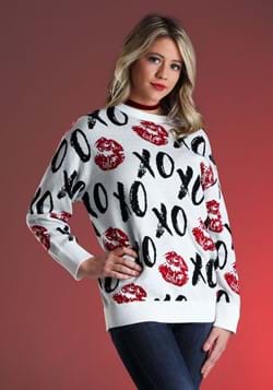 Hugs and Kisses Valentine's Day Adult Sweater-0